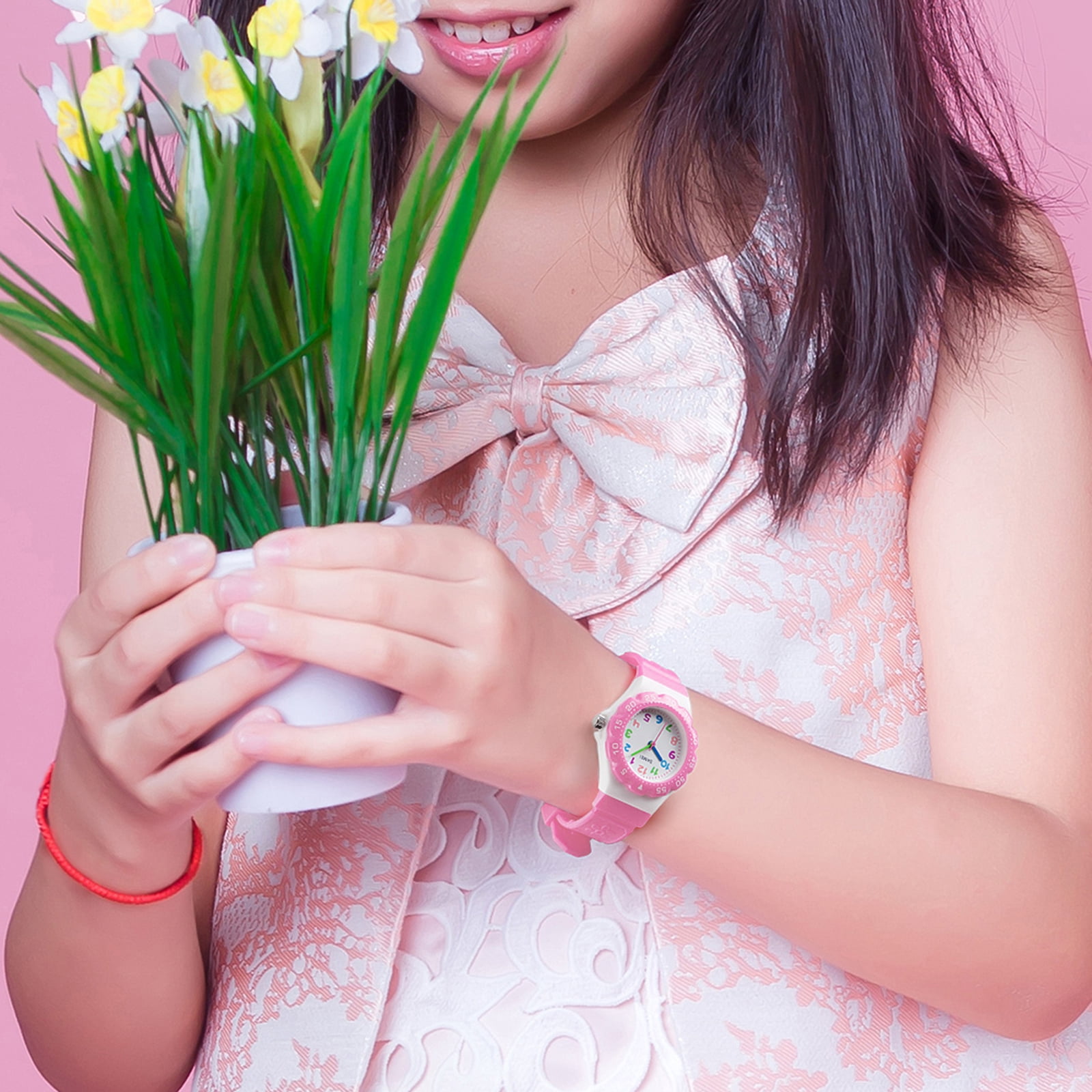 SKMEI Digital Watch, Waterproof Sport Watch , Birthday Gifts for 7-10-12-Year-Old, Pink - Image 5