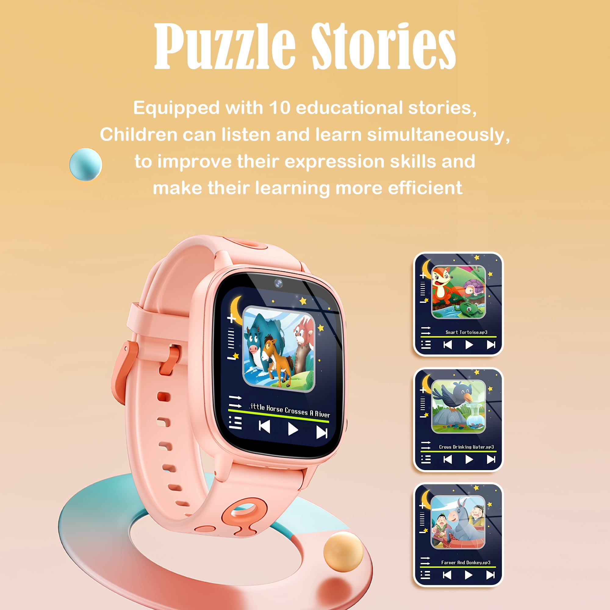 Smart Watch for Kids, Kids Watch Toys with 26 Games Camera Video Calculator Flashlight Bedtime Stories IP68 Waterproof Step Counter, Educational Toys for 4-16 Year Olds, Gifts for Boys Girls, Blue - Image 3
