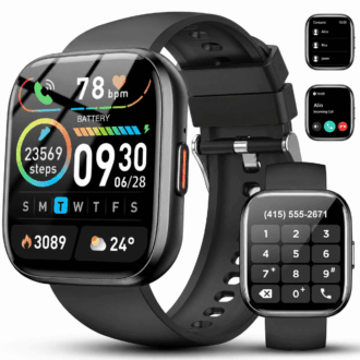 Smart Watch for Men Women Bluetooth Call, 1.85" HD Touch Screen Fitness Watch with Sleep Monitor, 112+ Sports Modes, IP68 Waterproof Activity Trackers for Android iOS