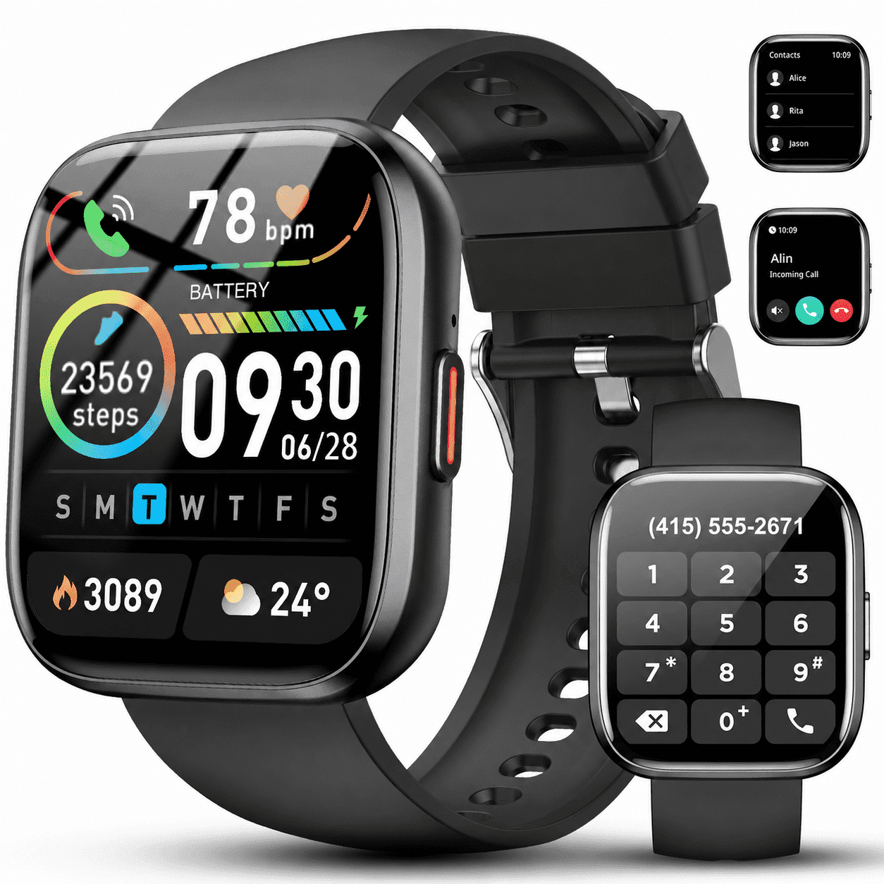 Smart Watch for Men Women Bluetooth Call, 1.85" HD Touch Screen Fitness Watch with Sleep Monitor, 112+ Sports Modes, IP68 Waterproof Activity Trackers for Android iOS