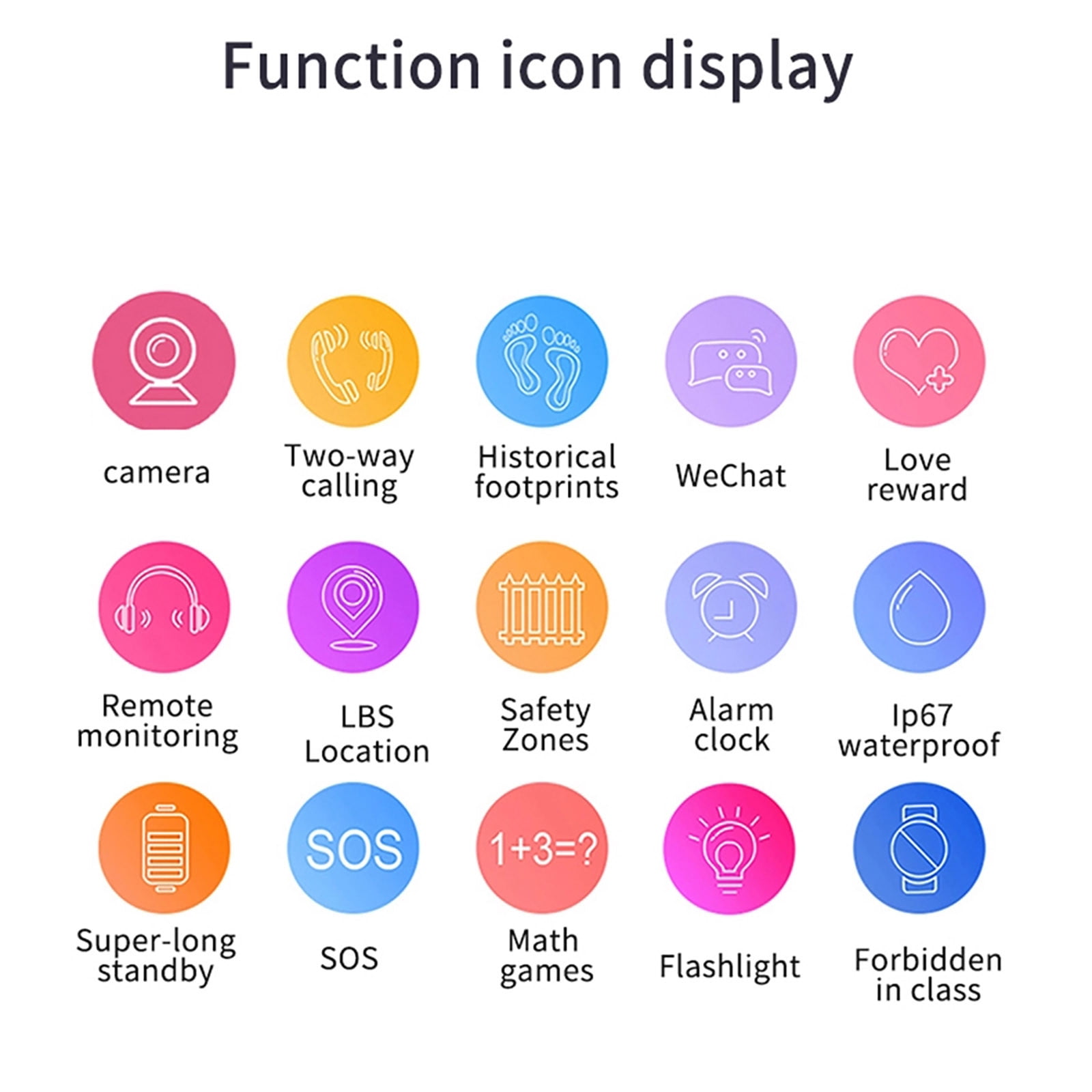 Smart Watch - S30 Smart Watch For Kids Girls Boys - Smart Watch For Children, Equipped With Music Player, Alarm Clock, Camera, Weather Calendar, Christmas Birthday Gift - Image 3