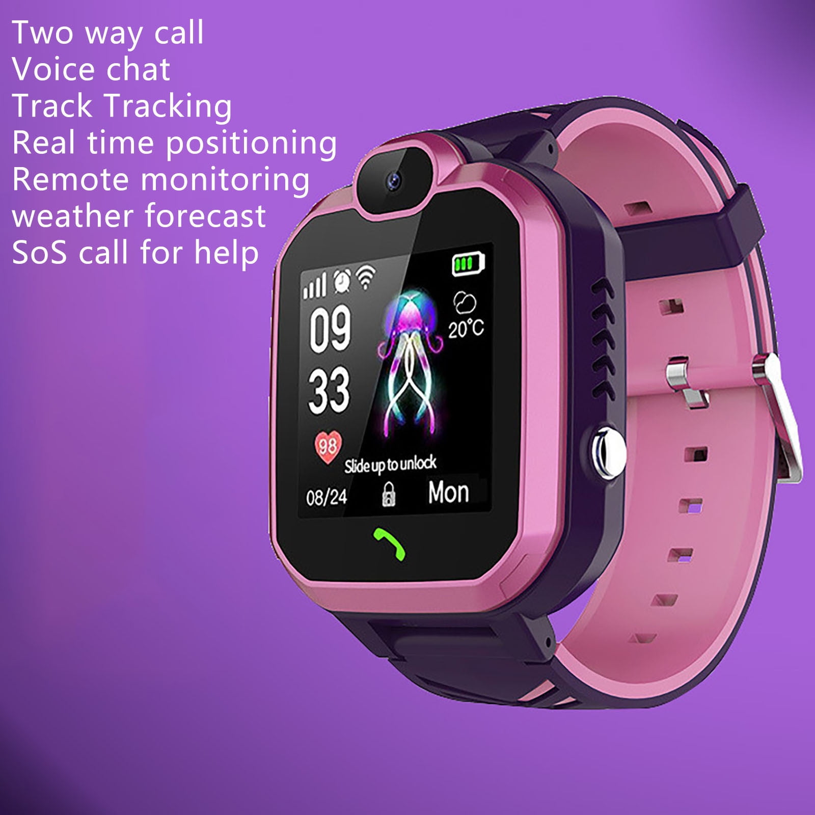 taicans GPS Smart Watch for Kids with Video Calls,Camera for Boys Girls - Image 2