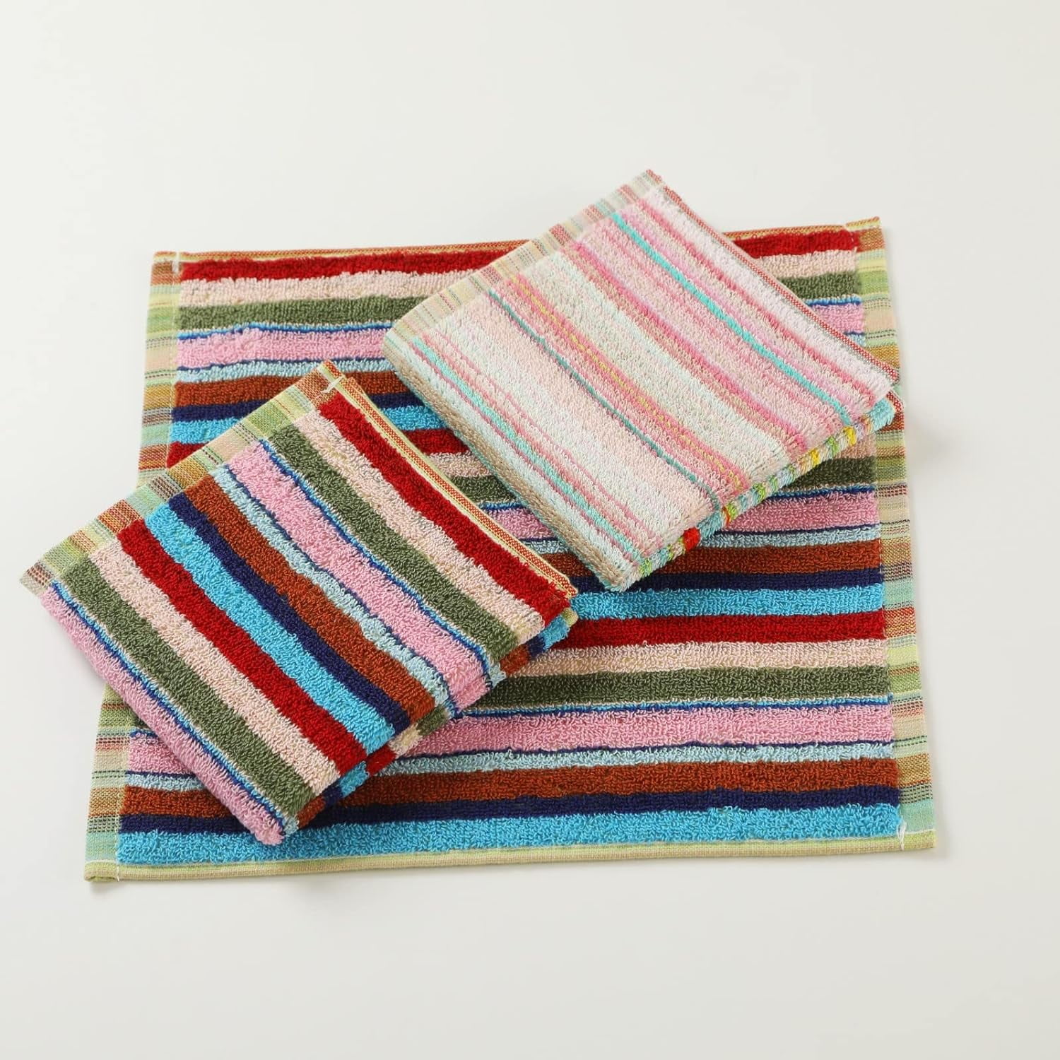 TEAMD 8Pcs Kitchen Dishcloths for Washing Dishes, Ultra Absorbent Dish Rags, Cotton Cleaning Cloths , 12x12 Inches (Mix) - Image 3