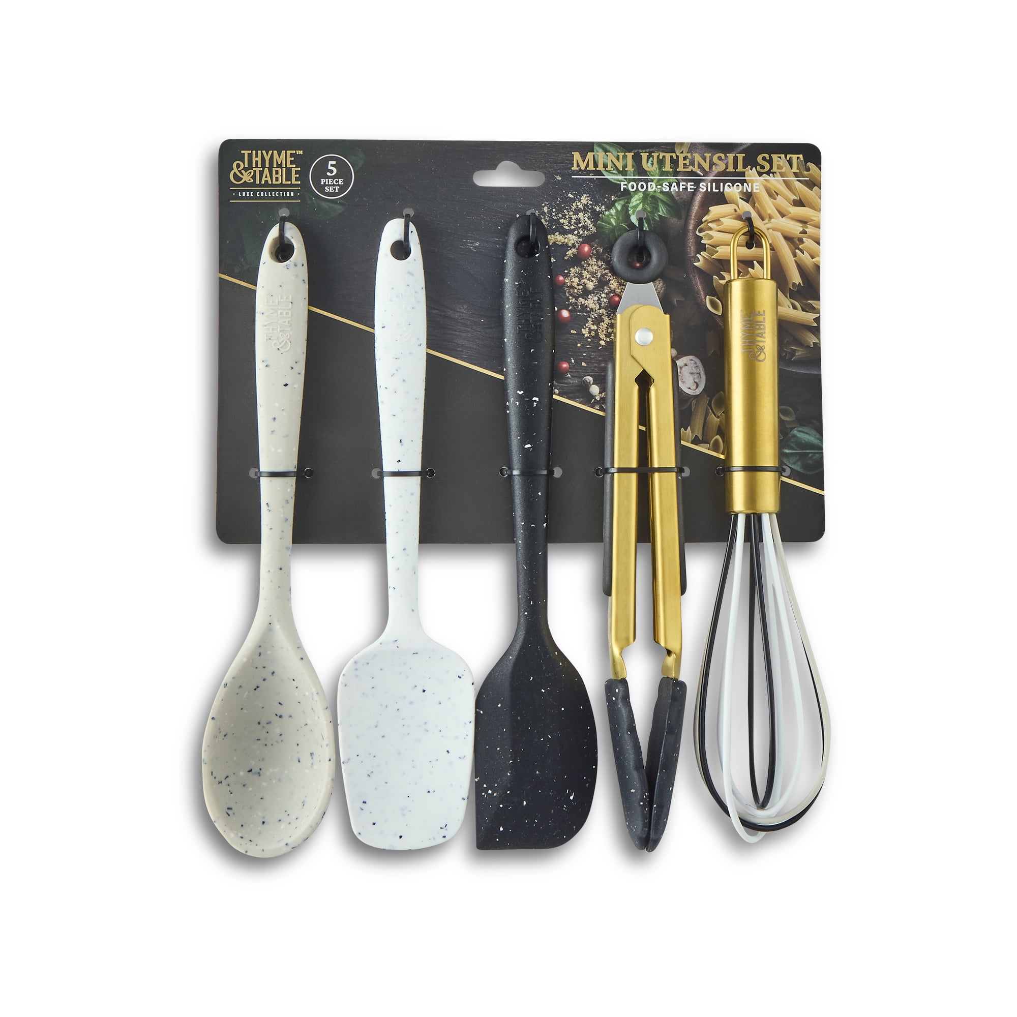 Thyme & Table 5-Piece Silicone Mini Kitchen Utensil Set - Image 3