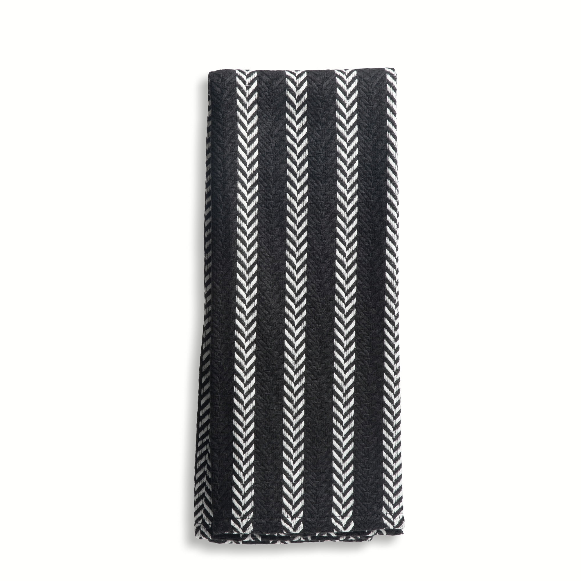 Thyme & Table Kitchen Towels, Black and Gold Crosshatch, 4 Pack Set - Image 2