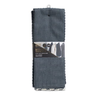 Thyme & Table Kitchen Towels, Navy and White, 4 Pack Set
