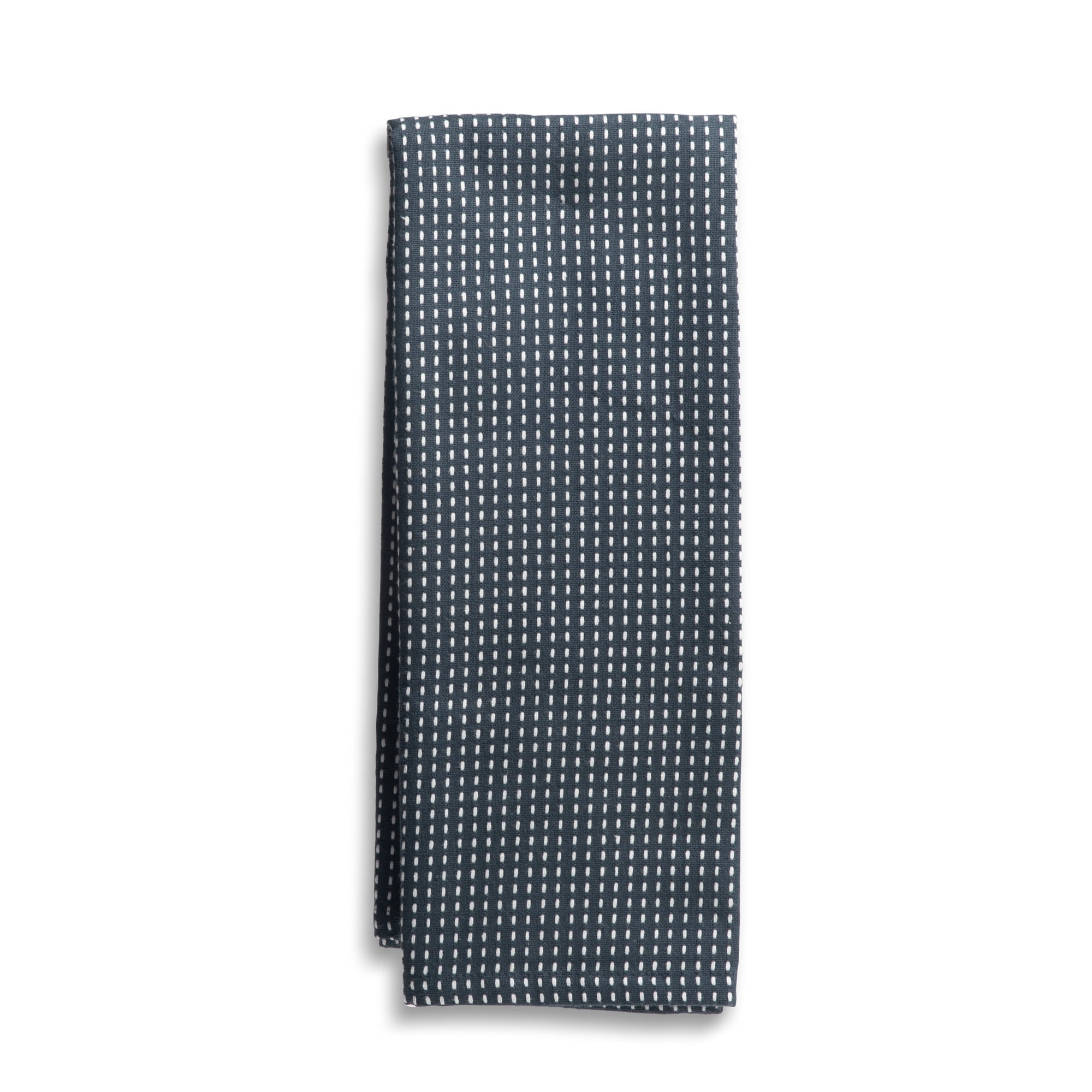 Thyme & Table Kitchen Towels, Navy and White, 4 Pack Set - Image 3