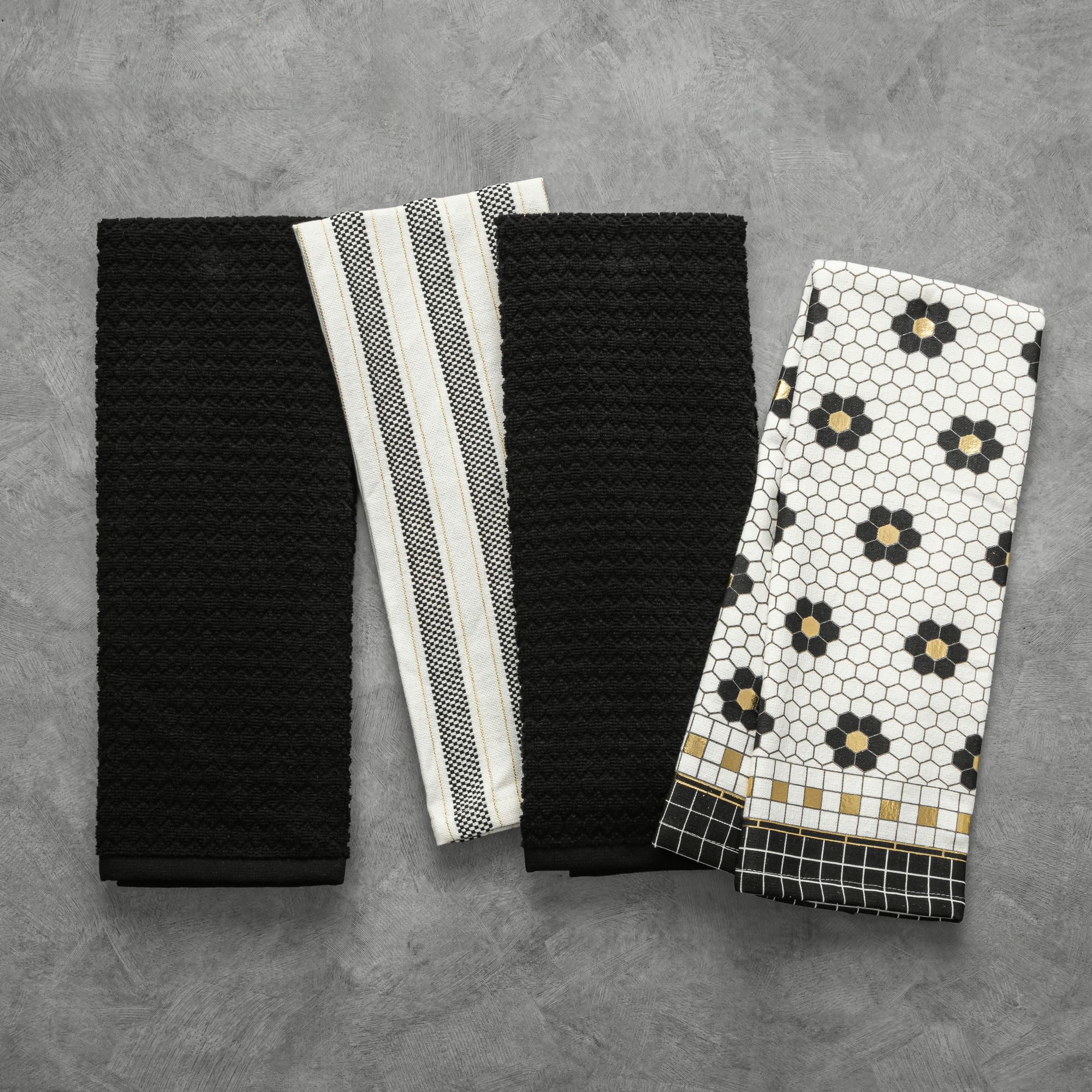 Thyme & Table Penny Tile 4-Pack Kitchen Towel Set - Image 3