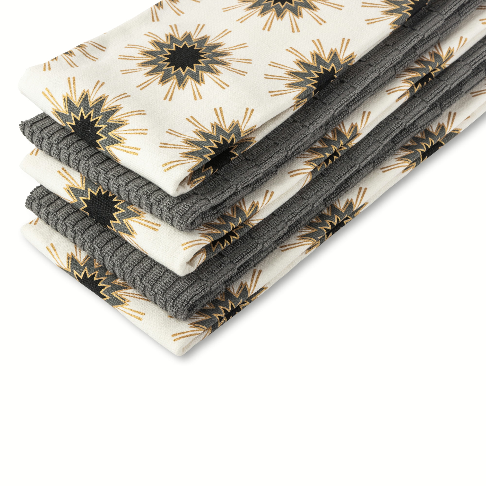 Thyme & Table Starburst Kitchen Towel Set, 5-Pack, 16 x 28 Inches - Image 5