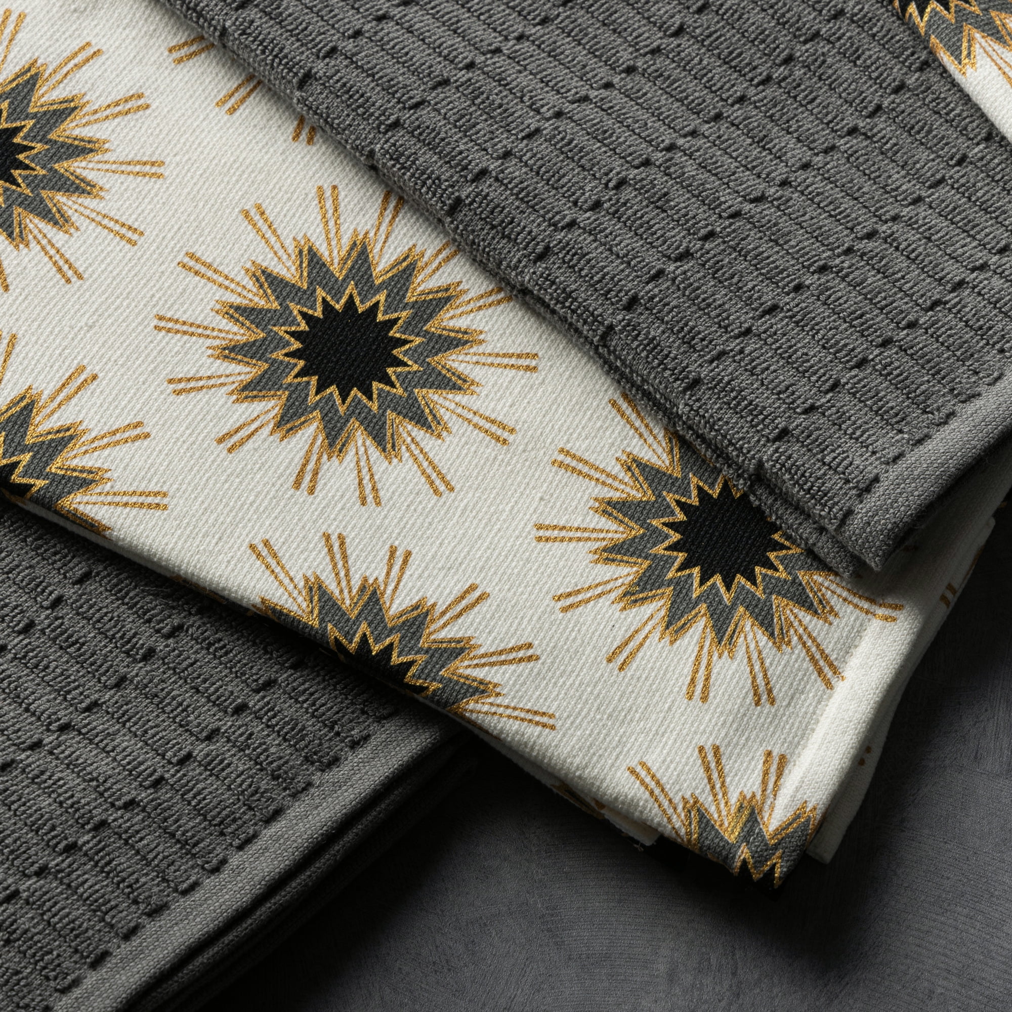 Thyme & Table Starburst Kitchen Towel Set, 5-Pack, 16 x 28 Inches - Image 3