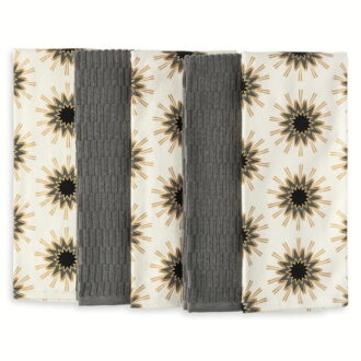 Thyme & Table Starburst Kitchen Towel Set, 5-Pack, 16 x 28 Inches