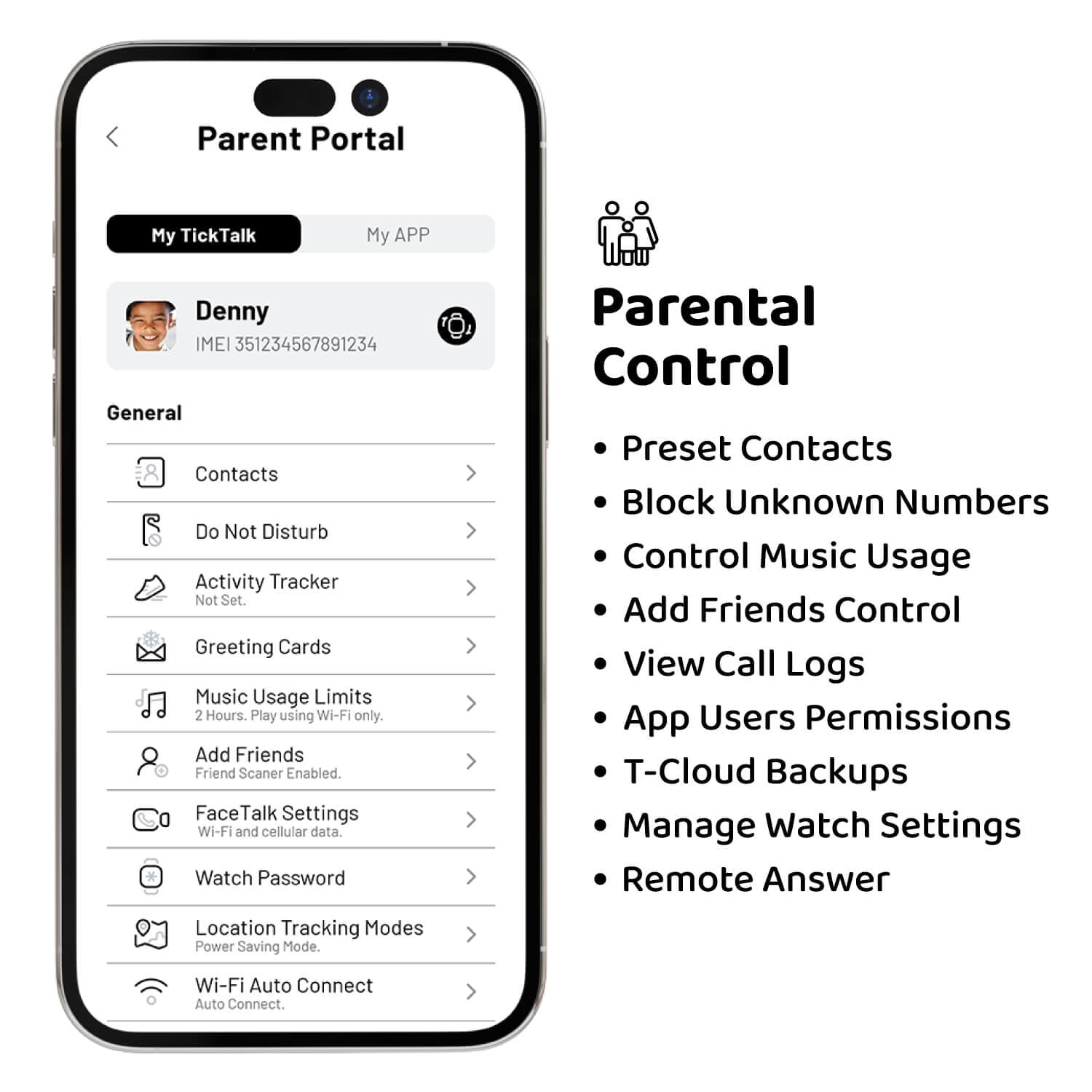 TickTalk 5 Kids Smartwatch with GPS, Calls & Texts, Parental Controls, SOS & 911, Free Music – AT&T Network (Activated via TickTalk) - Image 4