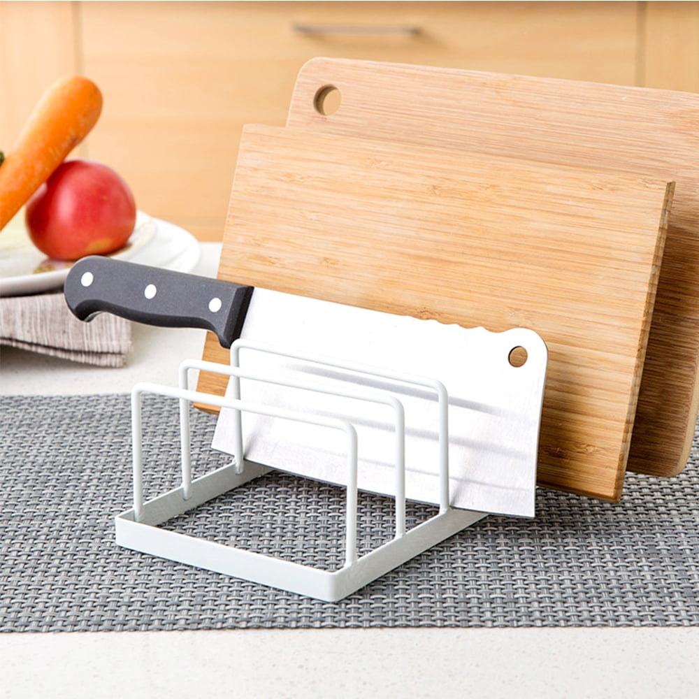 Tomorotec Dish Plate Storage Drainboard 2-Pack, Alloy Steel Kitchen Pot Lid Holder Dish Plate Drying Rack Drainer Stand Multifunctional Cabinet Organizer - Image 5