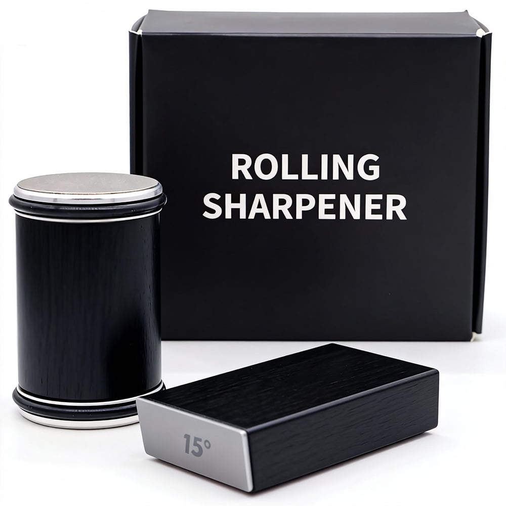 Tumbler Knife Sharpener Rolling Diamond Sharpening Stone #1000/#400 Sharpener Kit Kitchen Knives 15 and 20 Degrees - Image 5