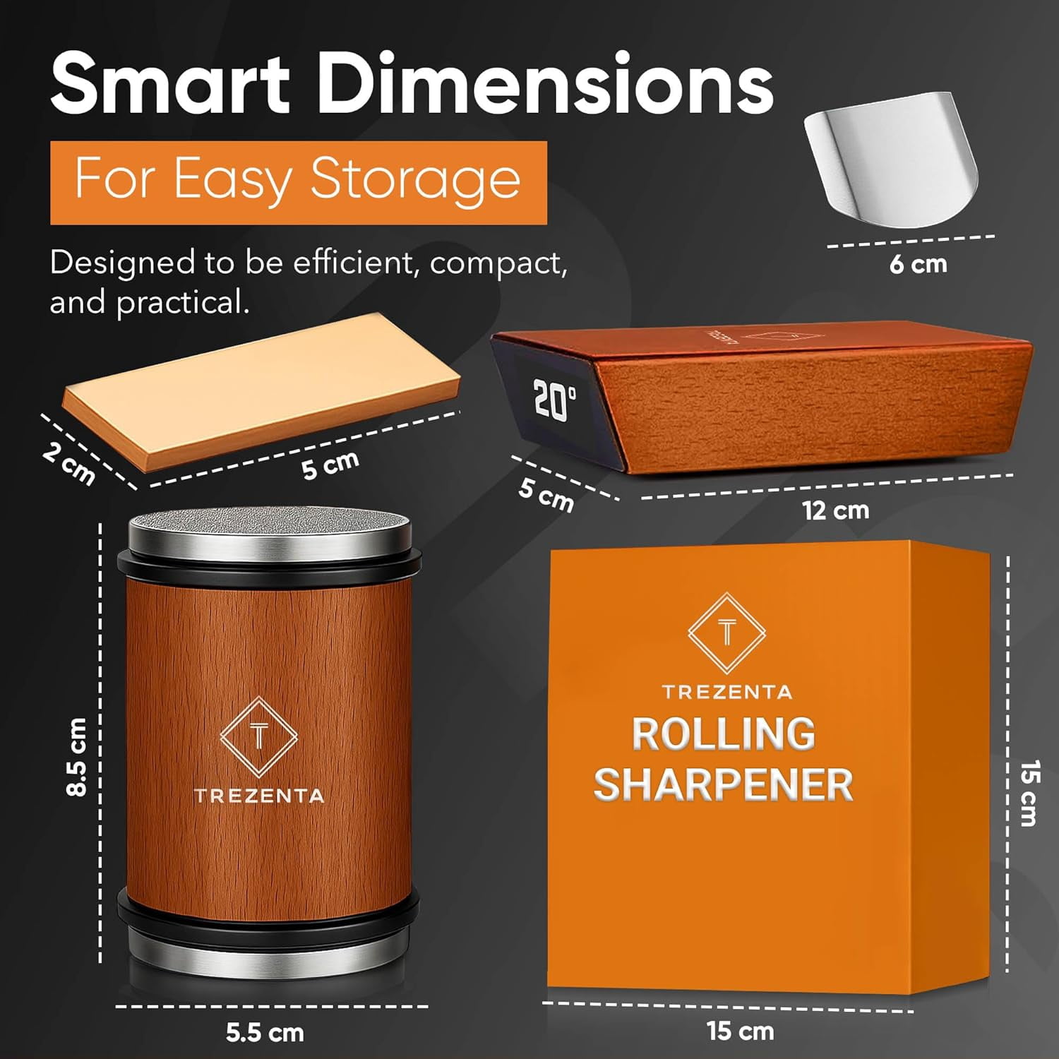 UYGDUY-Rolling Knife Sharpener Kit, N45 Magnetic Razor-Sharp Knife Sharpening Kit with 15° & 20° Base, Kitchen Knife Sharpener Set with 400 Diamond and 1000 Ceramic Discs Ideal Gift - Image 2