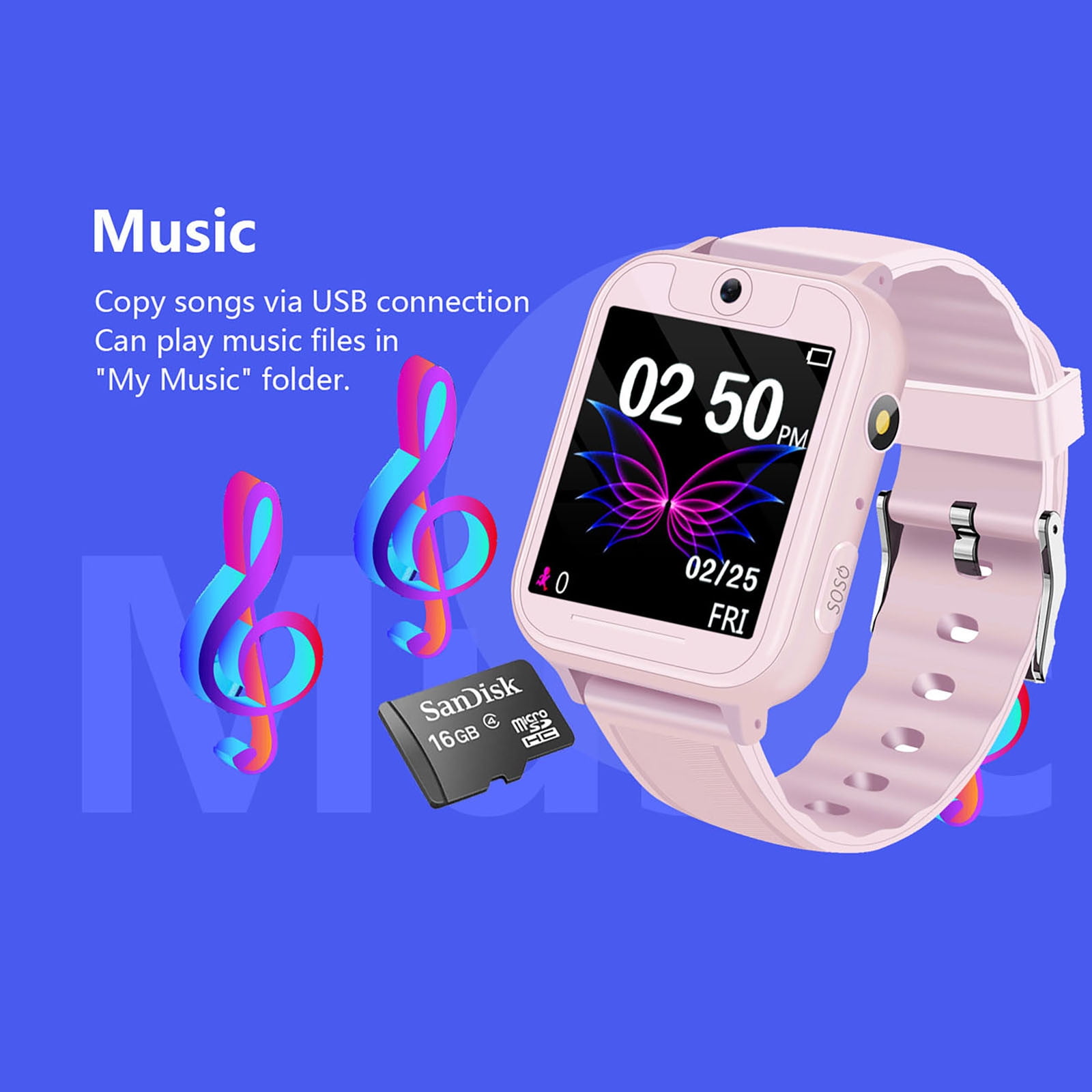 VALSEEL F8 Children's Smart Watch for Boys and Girls - 1.54-inch Capacitive HD HD Color Screen Smart Watch for 3-15 Years Old Children, with Camera Smart Watch for Kids - Image 2