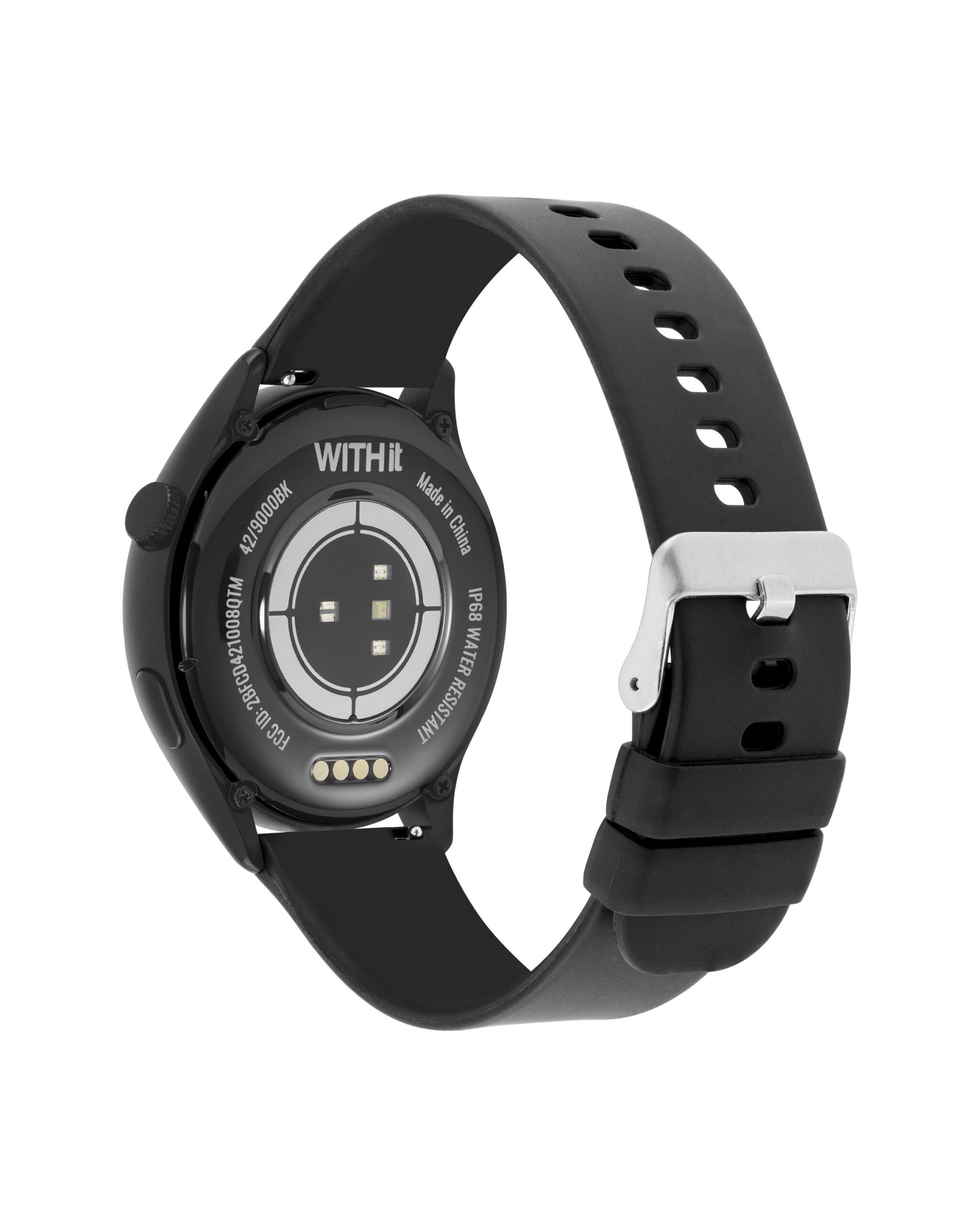 WITHit Unisex Deca Smartwatch with AMOLED Display, Black - Image 4