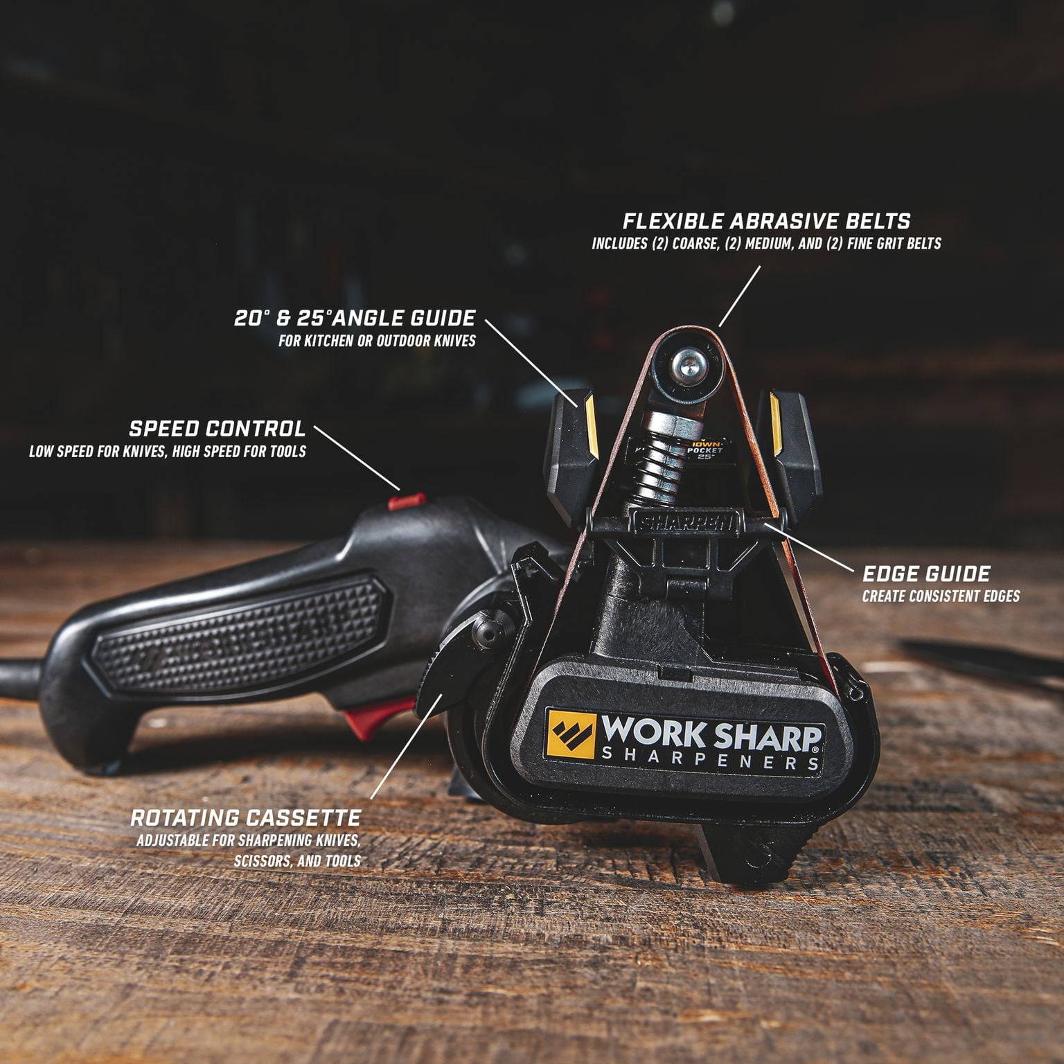 Work Sharp MK2 Professional Electric Knife and Tool Sharpener - Adjustable Tool and Knife Sharpening System - Image 4