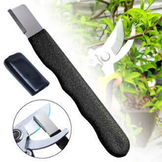WUXIAB Compact Garden Sharpener,Multipurpose Blade Sharpening Tool,Pruning Shear Sharpener,Garden Knife Scissor Sharpener,Steel Gardening Tool,Hedge Lopper Sharpener,Pocket-Sized Blade Sharpener