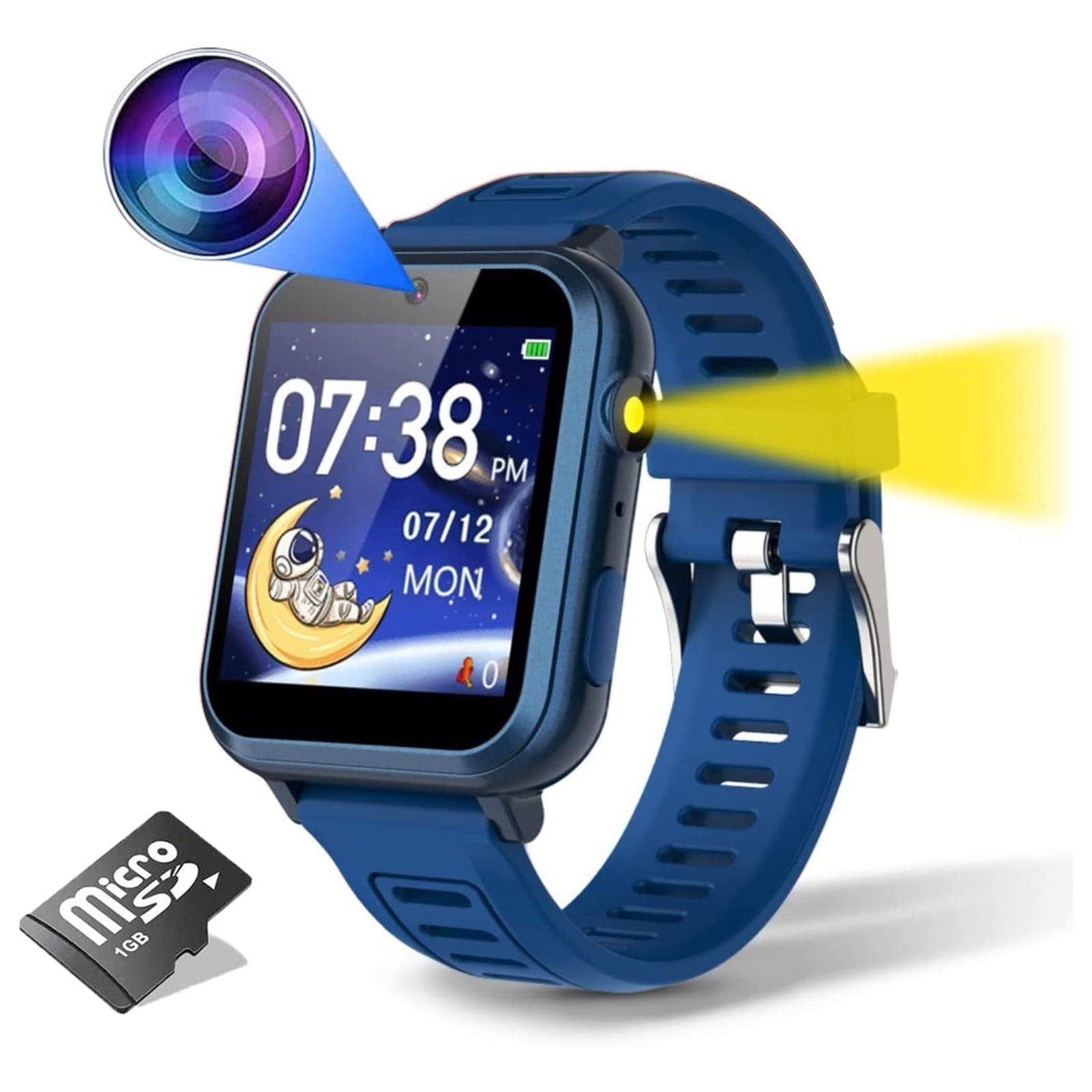 xgfhyjeh Smart Watch for Android Phones, Bluetooth Waterproof Touchs Screen Sports Smart Watches for Kids Boys Girls with With Call Game Cameras Video Music Player Flashlight - Image 2