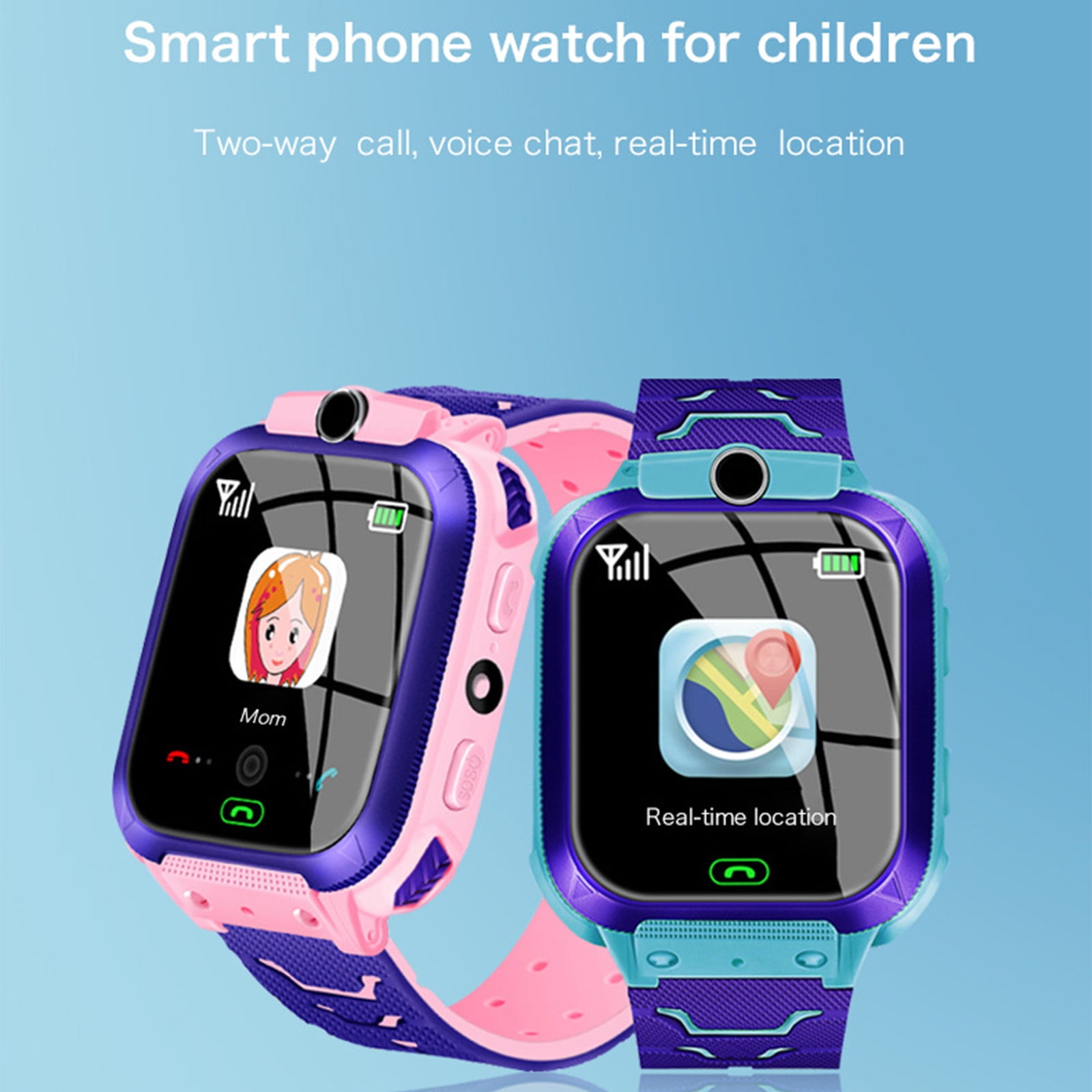 Apmemiss Christmas Gifts for Kids Clearance Children's Electronic Watch Girls Boys Birthday 3 4 5 6 7 8 9 Year Olds Screen Toddler Sports Smart Watch With Camera HD Calling Two Colors - Image 3
